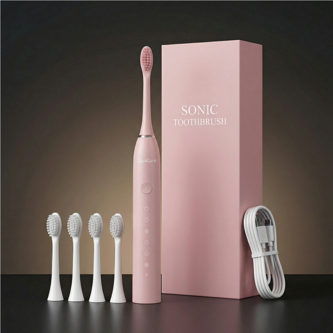 Popis produktu — ZayaCare Sonický elektrický kartáček — 6 rychlostí, měkké štětiny