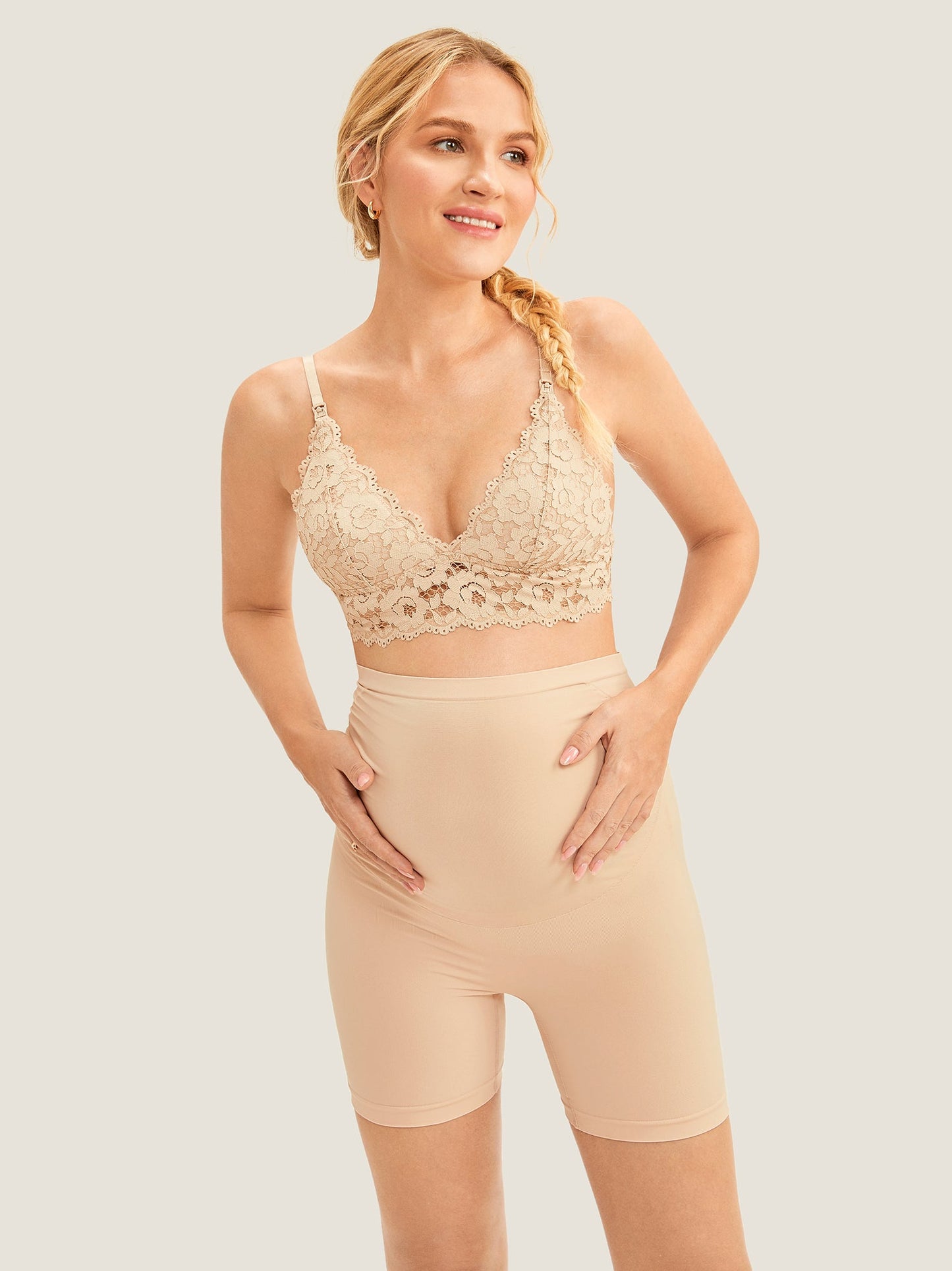 Shorts Modeladores de Maternidade de Cintura Alta | Sem Costuras