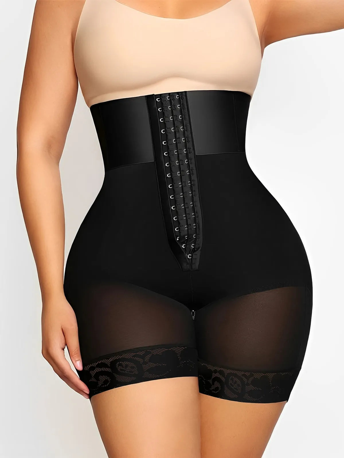 CurveFit™ Secure - Cinta de Cintura Alta com Fecho Frontal e Controlo Abdominal