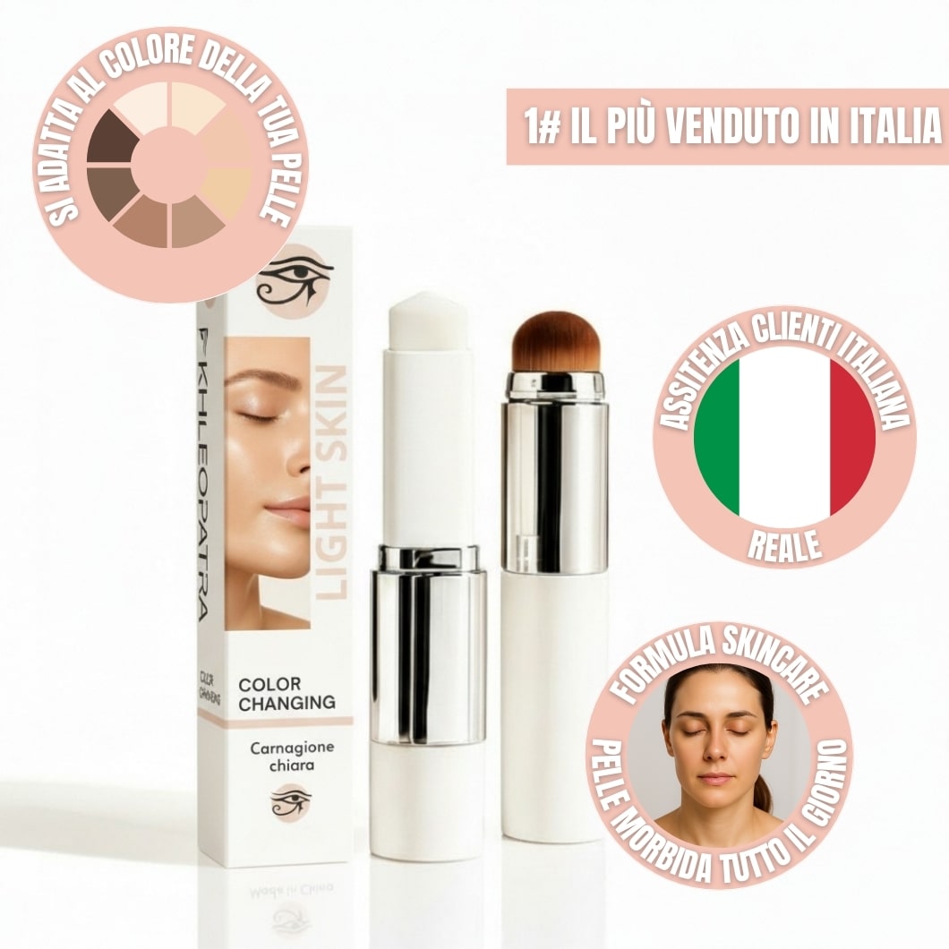 2-v-1 samo-přizpůsobivý stick: Dokonalá pleť za 60 sekund