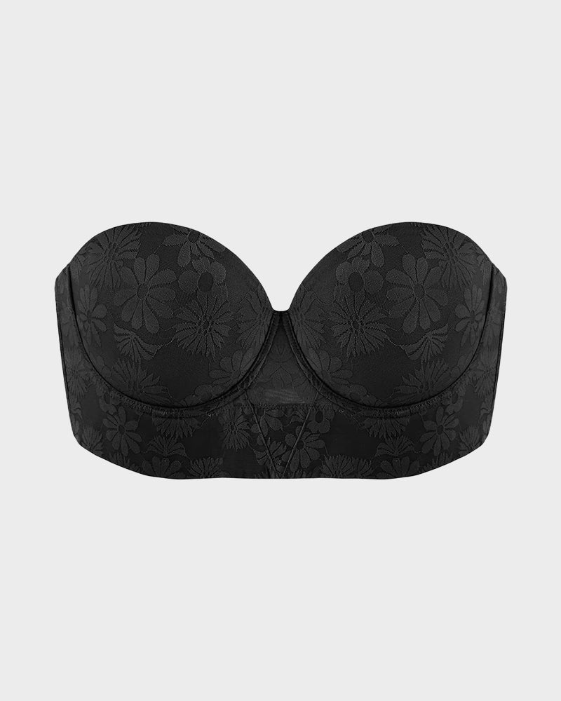 Soutien Longline Sem Alças com Aros e Renda Suave