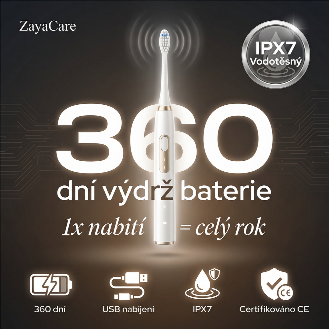 Popis produktu — ZayaCare Sonický elektrický kartáček SG-575