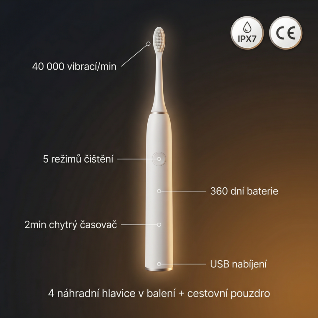 Popis produktu — ZayaCare Sonický elektrický kartáček SG-575