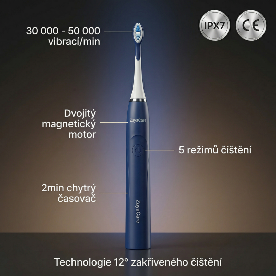 Popis produktu — ZayaCare Sonický elektrický kartáček