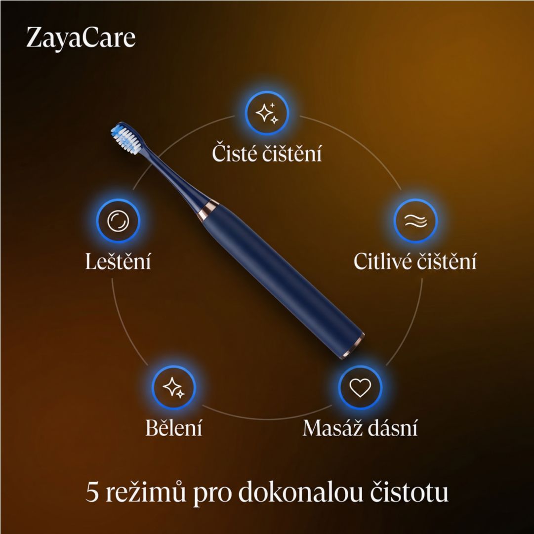 Popis produktu — ZayaCare Sonický elektrický kartáček